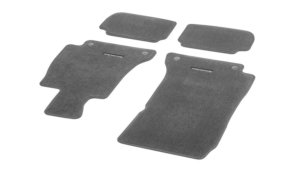 Velour floor mats CLASSIC, set, 4piece (magma grey [EClass]) Floor