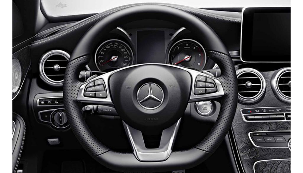 Mercedes-Benz, Mercedes-Benz Sport-Lederlenkrad mit ALDW & LSP, schwarz, C- Klasse (C205/S205/V205/W205)