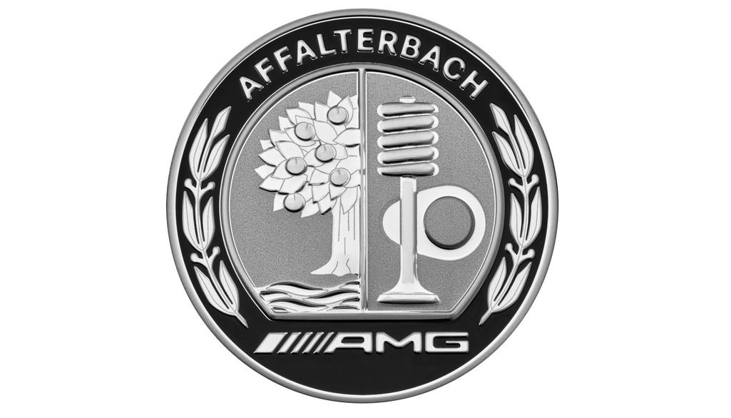 AMG Radnabenabdeckung, mit AMG Wappen silberfarben / schwarz
