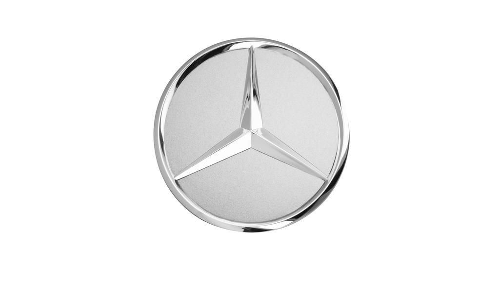 Coprimozzo Mercedes Benz con corona d'alloro Nero e Grigio