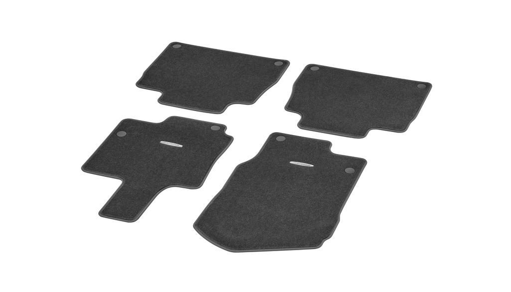 Velour floor mats CLASSIC, set, 4piece (black [GLE]) Floor mats
