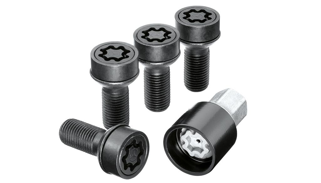 Set di bulloni antifurto, M14 x 1,5 x 27 (nero), Accessori originali per  le ruote, Ruote complete e accessori per le ruote, Shooting Brake X117  (07/16-08/19)