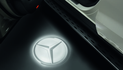 LED logo projector, Mercedes star (1 set), Interior equipment, Comfort, Shooting Brake X118 (09/19-)