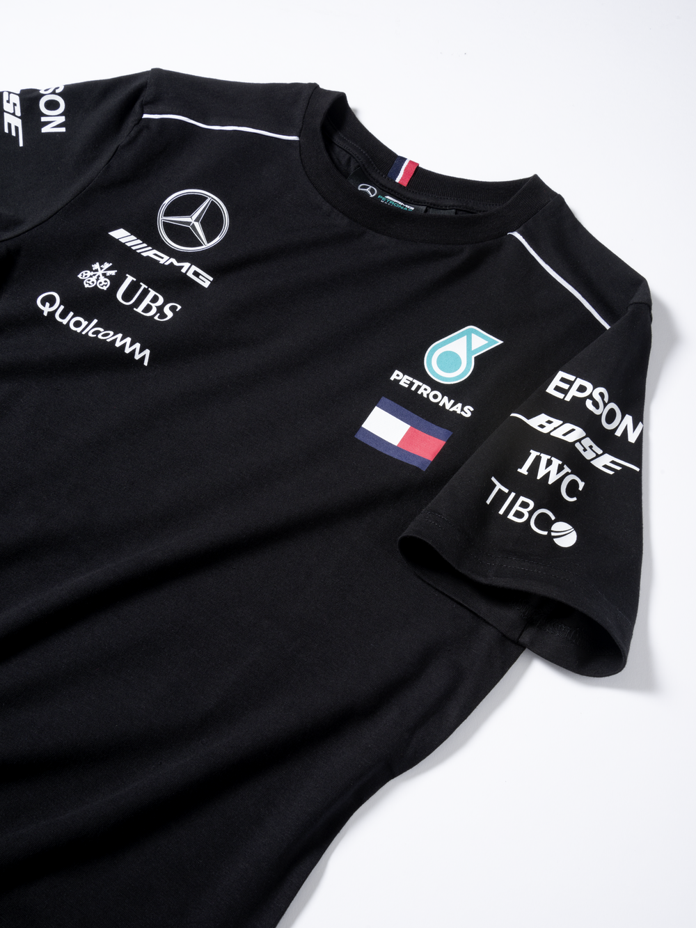XXL Mercedes-AMG Petronas Motorsport Team F1 Formel Fahrer T-Shirt Weiß 