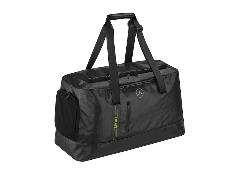 Sports bag. Anthracite/lime. 100 % polyester. Water-repellent. Large main compartment, various inner and side compartments. Star pattern on lining. Dimensions approx. 60 x 28 x 30 cm. Capacity: approx. 50 l.