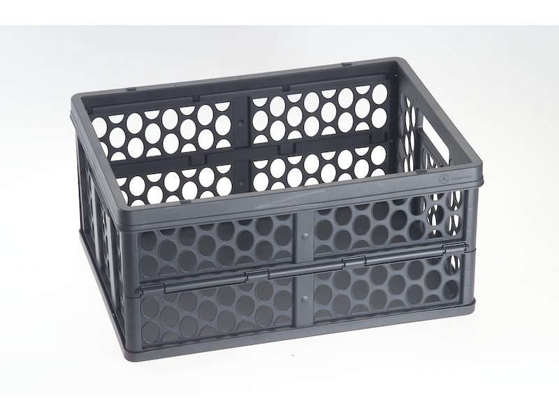 Collapsible crate, folding