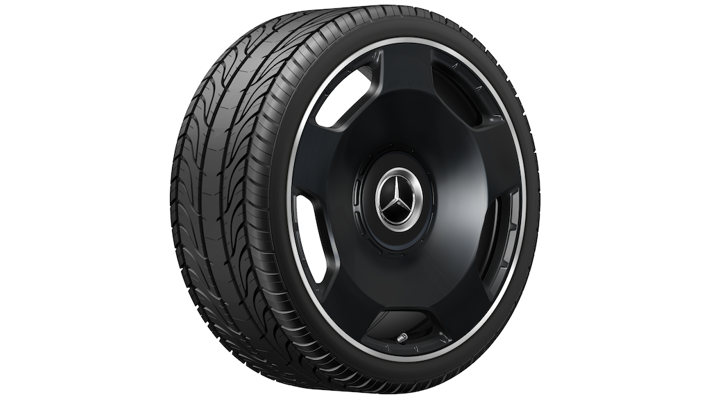 AMG Schmiederad, (10 J x 21 ET 30, schwarz matt, Felgenhorn  