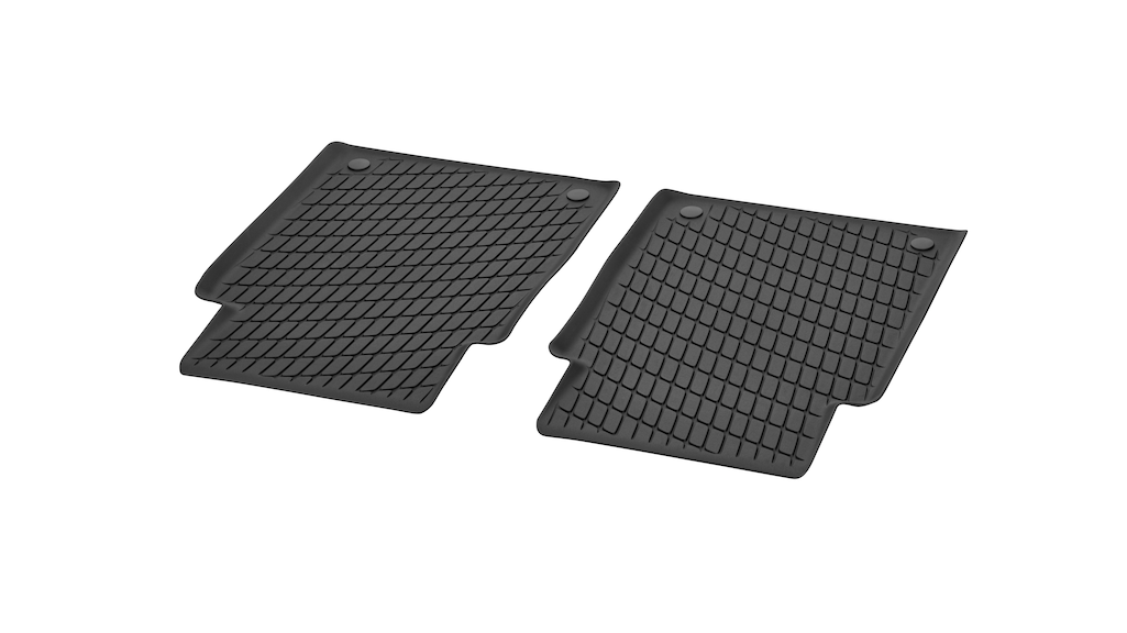 Allseason floor mats Dynamic Squares, Rear, Set of 2 (black [SClass