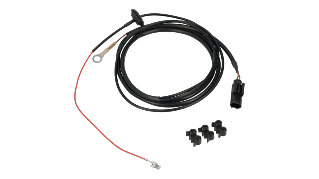 Illuminated Mercedes star, Wiring harness, short (plastic, black  