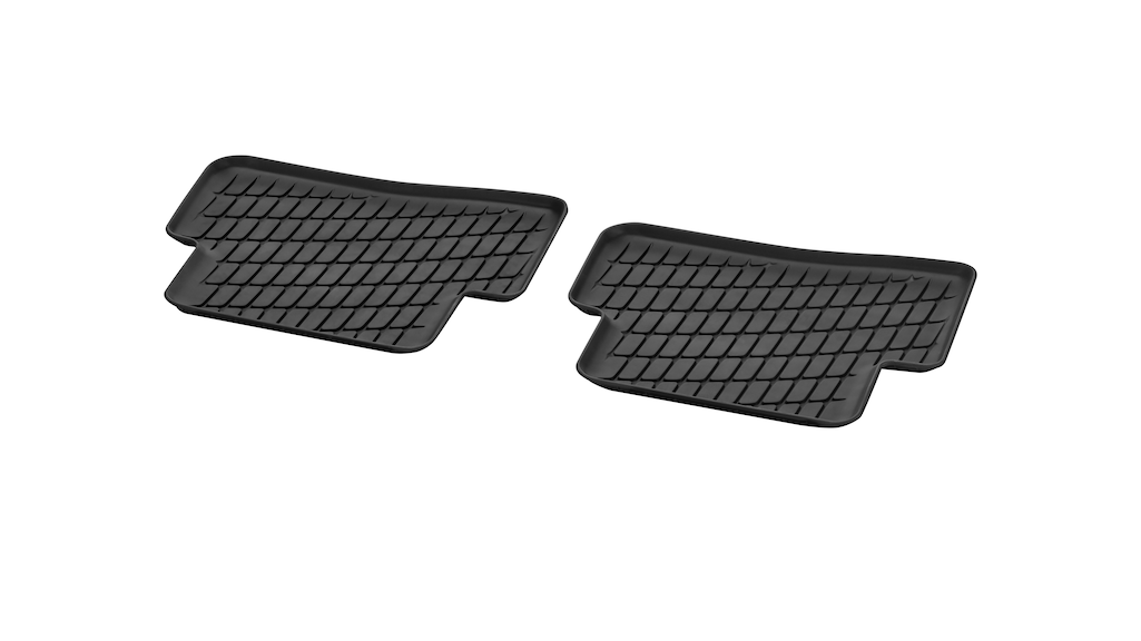 Allseason floor mats Dynamic Squares, Rear, Set of 2 (black) Floor