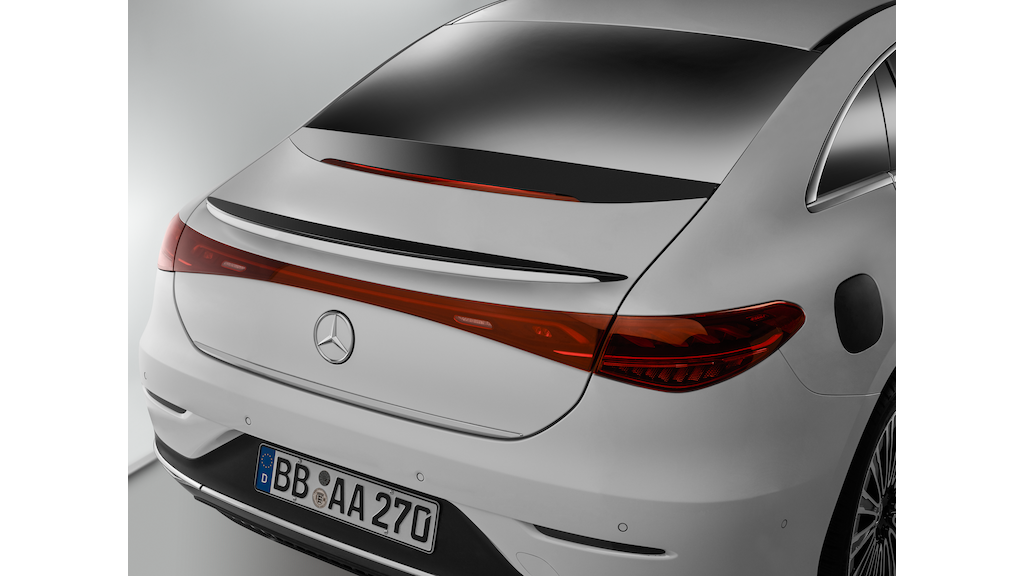 Rear spoiler (polyurethane, primed [EQE]) | Aerodynamics | Detachable ...