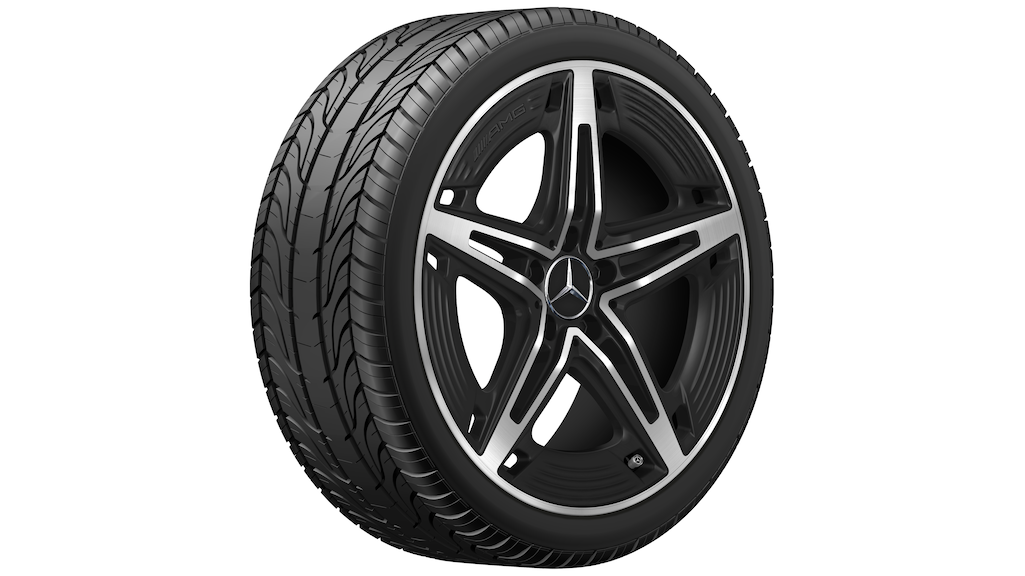 AMG 5-Speichen-Rad (8,5 J x 19 ET 46, schwarz matt, glanzgedreht  