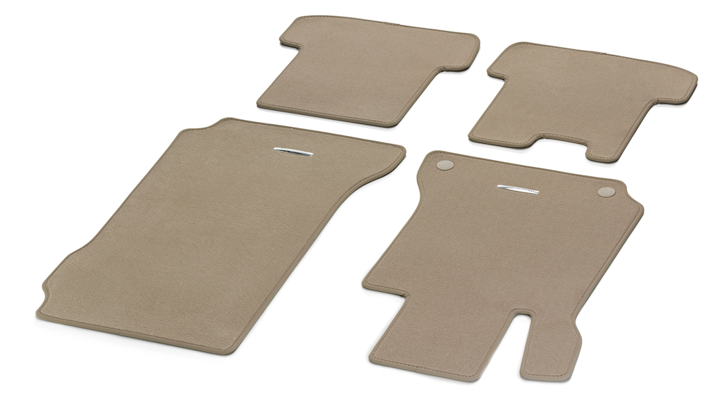 Veloursmatten, CLASSIC, Satz, 4-teilig (mandelbeige) | Fußmatten 