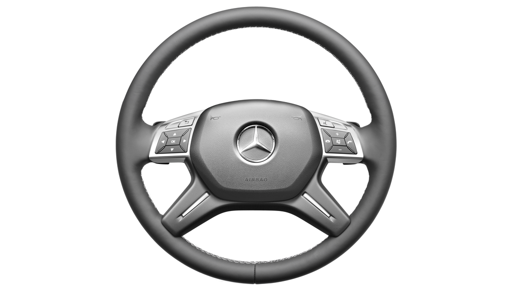 Leather steering wheel, with LSP, Heated (Leather, basalt grey