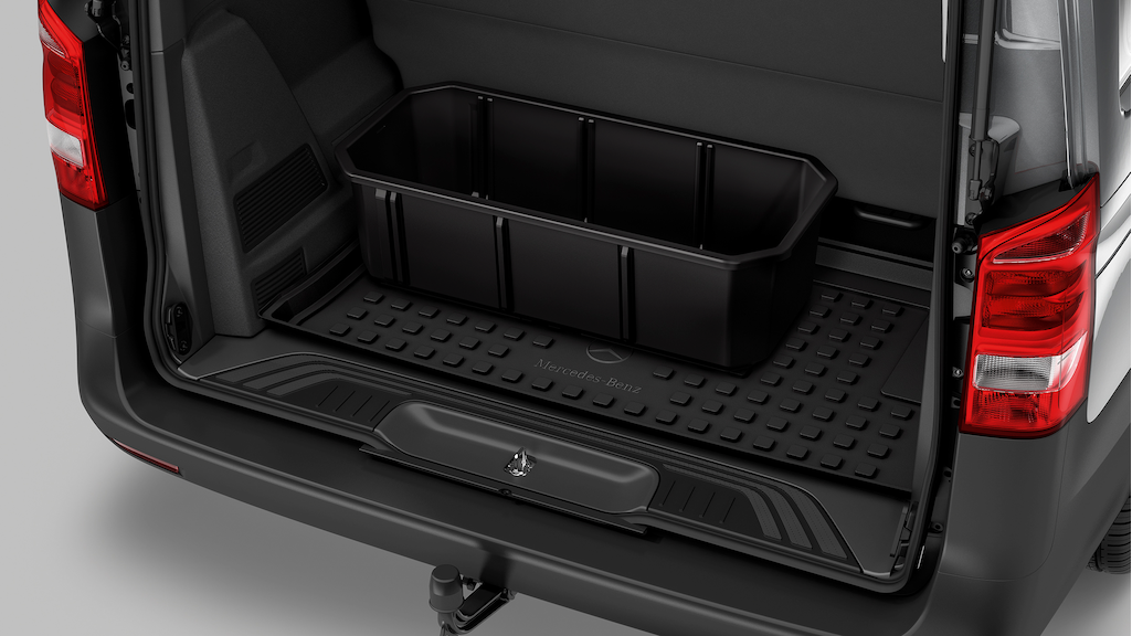 Luggage compartment tub, flat (black, Polypropylene, LHD/RHD