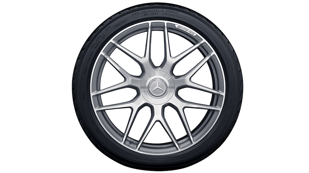 AMG Schmiederad, (10 J x 21 ET 28, titangrau, glanzgedreht) | AMG 