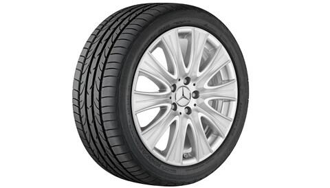 Set Of 4 Mercedes Benz OEM Style Wheel Center Caps – Black Laurel Wreath With Star (66470201)