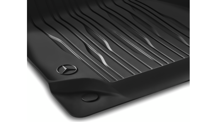 thumbnail image 2 of BDK All-Weather Car Floor Mats – 4-Piece Set, Black Rubber, Trimmable Fit For Mercedes-Benz 2 of 4