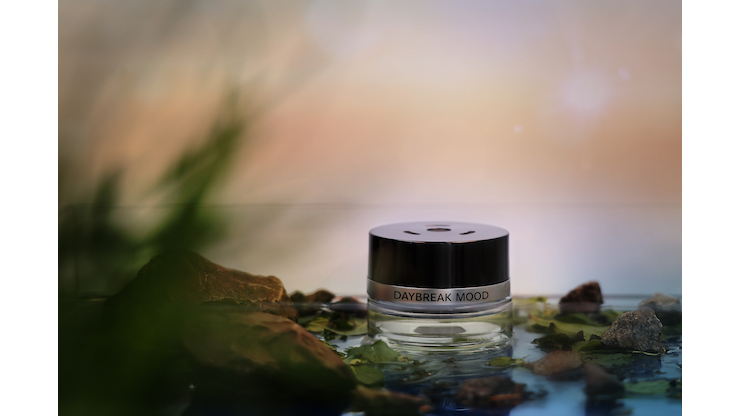 Flacon, DAYBREAK MOOD (transparent / black, Glass, 15 ml