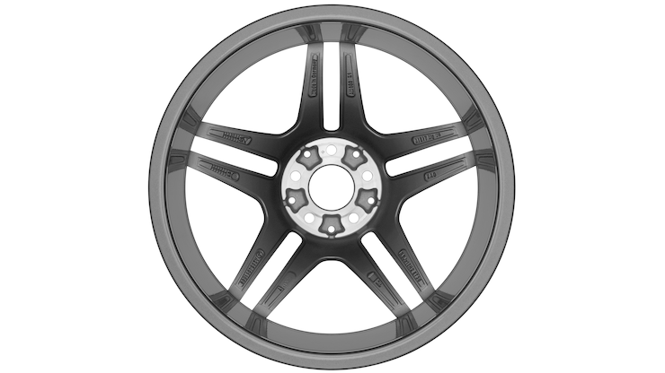 AMG 5-twin-spoke wheel (9,5 J x 19 ET 56, titanium grey