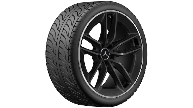 AMG 5-twin-spoke wheel (9 J x 20 ET 28, matt black, high-sheen rim