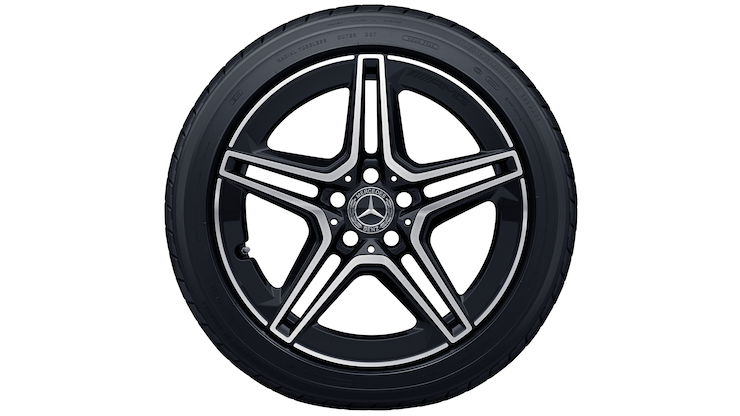 AMGアルミホイール　18インチ AMG 5-twin-spoke wheel (7,5 J x 18 ET 44, black, high-sheen) | AMG