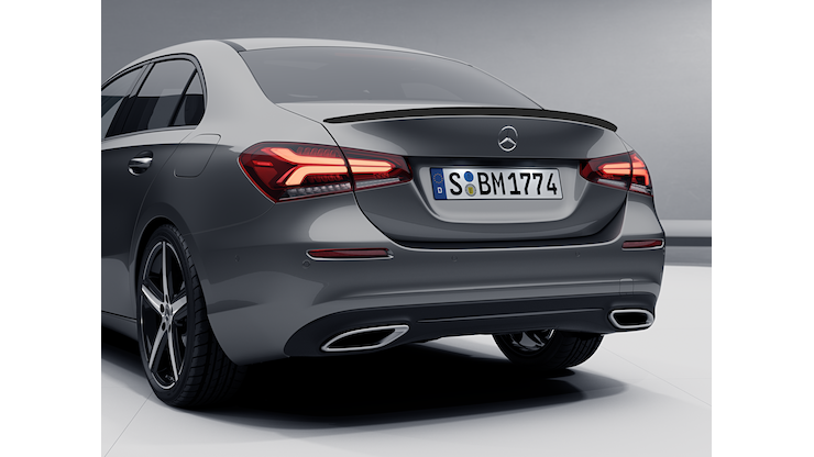 Spoiler posteriore poliuretano espanso con mano di fondo Classe A Aerodinamica Elementi applicati Mercedes Benz Genuine Accessories