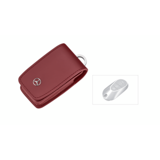 Custodia Per Chiave Auto Mercedes In Metallo E Pelle - Ontto, Protezione 360° Per Classe E, S, C (W213, E400, E300), Colore Rosso