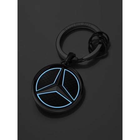 Portachiavi Mercedes-Benz In Pelle E Metallo – Ciondolo Auto Con Logo – Lunghezza 13cm