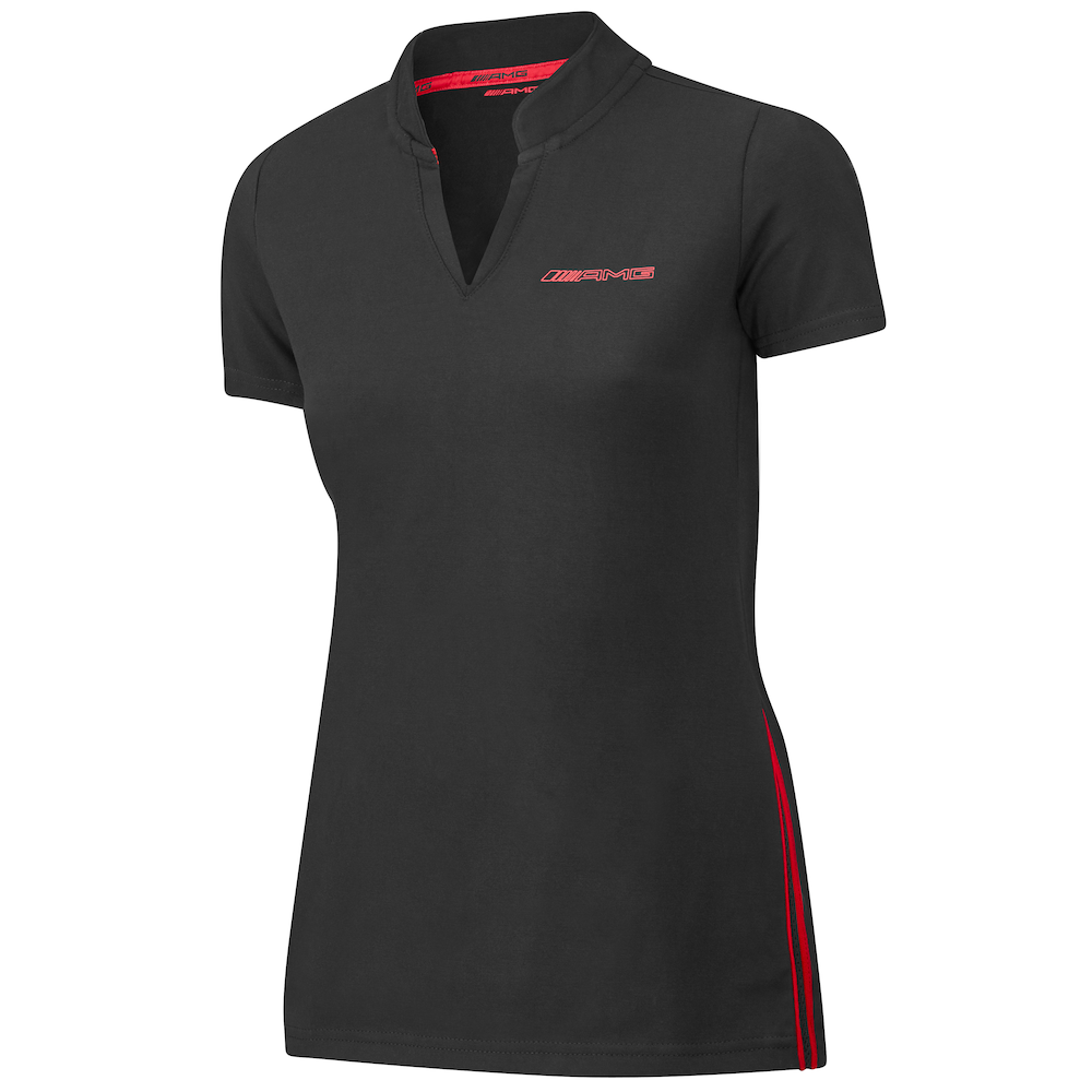 AMG women's polo shirt (black / red, XS) Polo shirts Women's