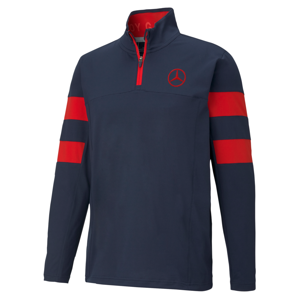 Golf-Sweater Herren (navy / rot, S) | Pullover/Sweatshirts 