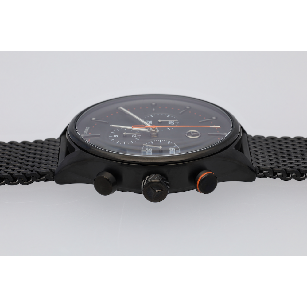 Armbanduhr Herren, Sport Fashion (schwarz / orange, Edelstahl) | 2 