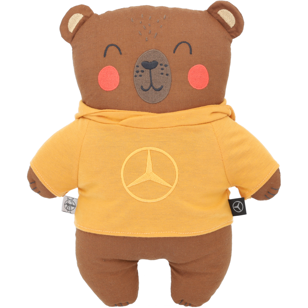 Teddy bear (brown / orange, Cotton / Linen, Lässig) | Plush  