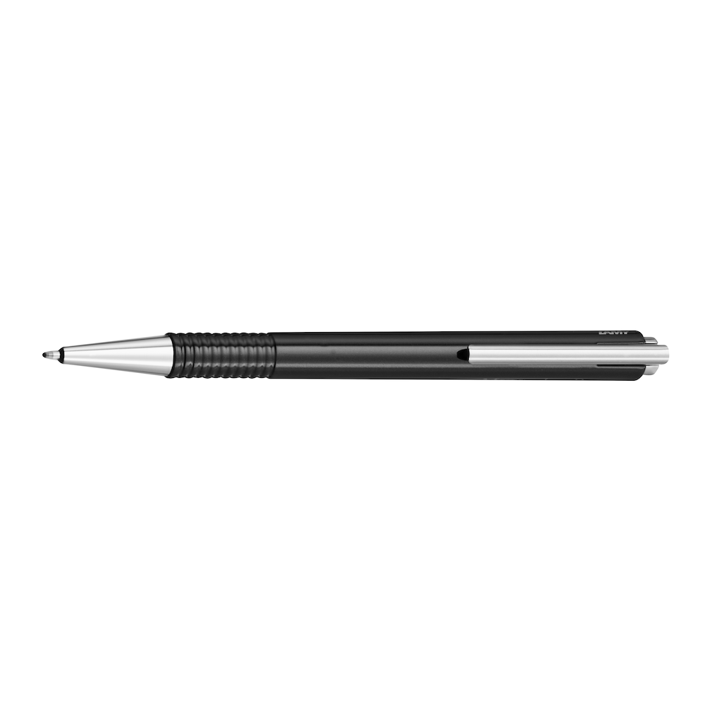 Kugelschreiber, LAMY logo (schwarz / silberfarben, Kunststoff 